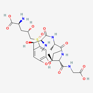 (2S,4S)-2-amino-5-[[(3R,4S,7S,10S,11R)-4-(carboxymethylcarbamoyl)-3-ethyl-11,15-dihydroxy-3,7-dimethyl-10-(methylamino)-6,9-dioxo-2-oxa-5,8-diazabicyclo[10.3.1]hexadeca-1(15),12(16),13-trien-13-yl]sulfinyl]-4-hydroxypentanoic acid