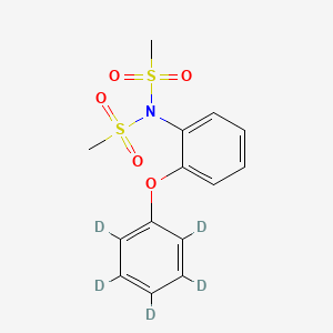 molecular formula C14H15NO5S2 B12418413 N-(Methylsulfonyl)-4-(desnitro) Nimesulide-d5 