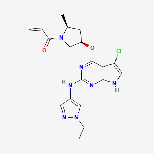molecular formula C19H22ClN7O2 B12418427 Jak3/btk-IN-5 
