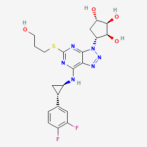 molecular formula C21H24F2N6O4S B12418439 Antiplatelet agent 2 