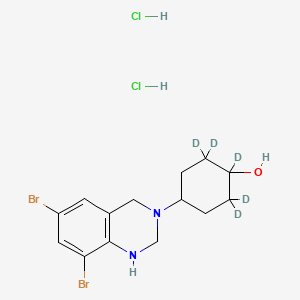 molecular formula C14H20Br2Cl2N2O B12418458 Ambroxol Cyclic Impurity-d5 (dihydrochloride) 