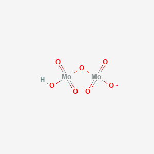 molecular formula HMo2O7- B1241848 Hydrogen dimolybdate 