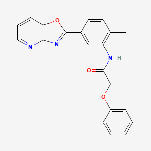 N-[2-methyl-5-(2-oxazolo[4,5-b]pyridinyl)phenyl]-2-phenoxyacetamide