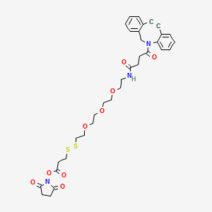 molecular formula C34H39N3O9S2 B12418514 DBCO-PEG3-SS-NHS ester 