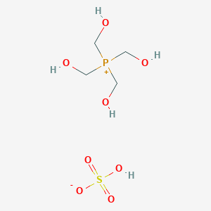 molecular formula C4H13O8PS B1241858 Hydrogen sulfate; tetrakis(hydroxymethyl)phosphanium 