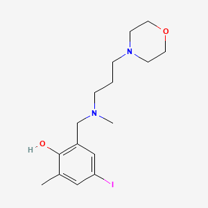 molecular formula C16H25IN2O2 B1241859 n-[3-(4-Morpholino)propyl]-n-methyl-2-hydroxy-5-iodo-3-methylbenzylamine 