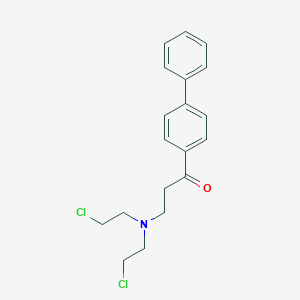 molecular formula C19H21Cl2NO B124187 4-(3'-Di(2-chloroethyl)aminopropionyl)biphenyl CAS No. 142058-12-6