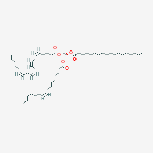 molecular formula C57H100O6 B1241872 TG(16:1(9Z)/18:0/20:4(5Z,8Z,11Z,14Z))[iso6] 