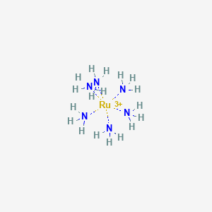molecular formula H18N6Ru+3 B1241874 Ruthenium (III) hexaamine ion 