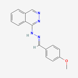 molecular formula C16H14N4O B1241880 Benzaldehyde, 4-methoxy-, 1-phthalazinylhydrazone CAS No. 61641-43-8
