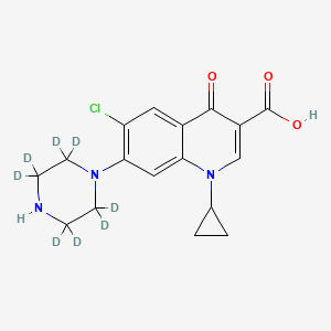 molecular formula C17H18ClN3O3 B12418803 6-Chloro-6-defluoro Ciprofloxacin-d8 