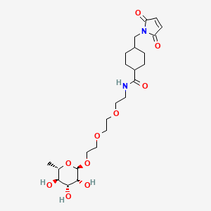 molecular formula C24H38N2O10 B12418815 Rha-PEG3-SMCC 
