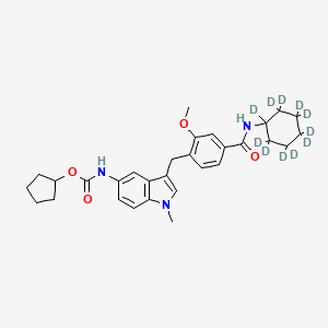 molecular formula C30H37N3O4 B12418869 Zafirlukast impurity H-d11 