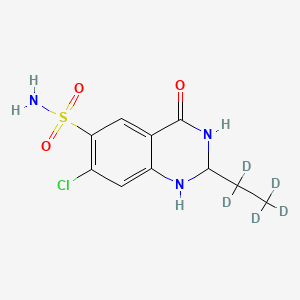 molecular formula C10H12ClN3O3S B12418885 Quinethazone-d5 