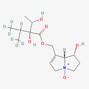 molecular formula C15H25NO6 B12418892 Indicine N-oxide-d7 