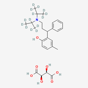 molecular formula C26H37NO7 B12418906 (rac)-Tolterodine-d14 (tartrate) 