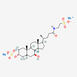 molecular formula C26H43NNa2O9S2 B12418921 Tauroursodeoxycholic Acid-3-Sulfate Sodium Salt-d4 