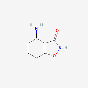 molecular formula C7H10N2O2 B1241894 4-Amino-4,5,6,7-tetrahydrobenzo[d]isoxazol-3-ol 