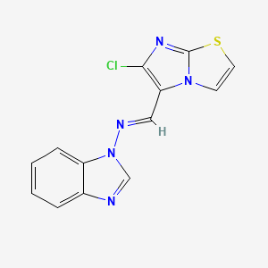 (E)-N-(benzimidazol-1-yl)-1-(6-chloroimidazo[2,1-b][1,3]thiazol-5-yl)methanimine