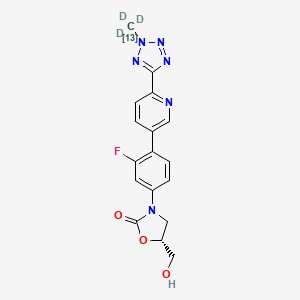 molecular formula C17H15FN6O3 B12419022 Tedizolid-13C,d3 
