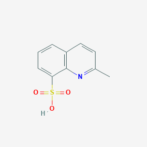 molecular formula C10H9NO3S B124192 Quinaldine-8-sulfonic acid CAS No. 146257-38-7