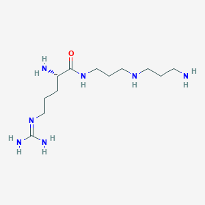 molecular formula C12H29N7O B1241923 (2S)-2-amino-N-[3-(3-aminopropylamino)propyl]-5-(diaminomethylideneamino)pentanamide 