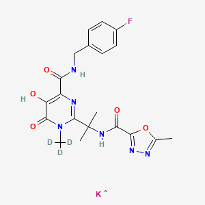 molecular formula C20H21FKN6O5 B12419291 Raltegravir-d3 (potassium) 