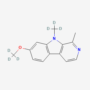 molecular formula C14H14N2O B12419306 9-Methylharmine-d6 