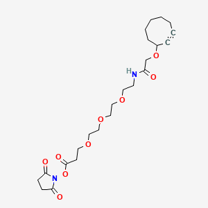 molecular formula C23H34N2O9 B12419307 Cyclooctyne-O-amido-PEG3-NHS ester 