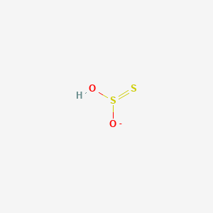 molecular formula HO2S2- B1241933 Dioxidosulfanidosulfate(1-) 