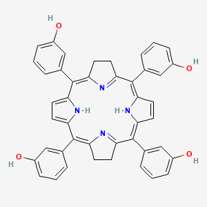 molecular formula C44H34N4O4 B1241943 Phenol, 3,3',3'',3'''-(7,8,17,18-tetrahydro-21H,23H-porphine-5,10,15,20-tetrayl)tetrakis- CAS No. 122341-39-3