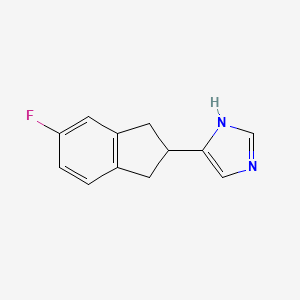 molecular formula C12H11FN2 B1241944 4-(5-Fluoro-indan-2-yl)-1H-imidazole 