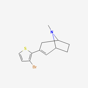 molecular formula C12H14BrNS B1241945 3-(3-Bromothiophen-2-yl)-8-methyl-8-azabicyclo[3.2.1]oct-2-ene 