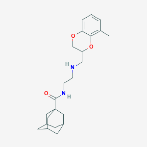 molecular formula C23H32N2O3 B1241949 N-[2-[(5-methyl-2,3-dihydro-1,4-benzodioxin-3-yl)methylamino]ethyl]adamantane-1-carboxamide 
