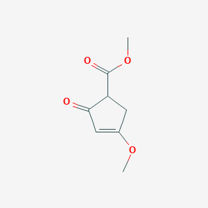 molecular formula C8H10O4 B124195 Methyl 4-methoxy-2-oxocyclopent-3-ene-1-carboxylate CAS No. 141693-19-8