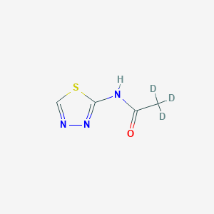 molecular formula C4H5N3OS B12419500 N-1,3,4-Thiadiazol-2-ylacetamide-d3 