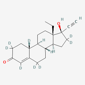 molecular formula C21H28O2 B12419506 Levonorgestrel-D8 