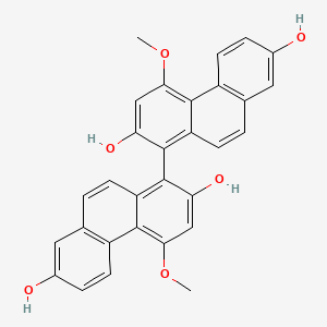 molecular formula C30H22O6 B1241955 Blestriarene C 