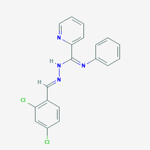 molecular formula C19H14Cl2N4 B1241966 N'-[(E)-1-(2,4-dichlorophenyl)methylidene]-N-phenyl-2-pyridinecarbohydrazonamide 