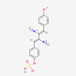 4-[(1Z,3Z)-2,3-diisocyano-4-(4-methoxyphenyl)buta-1,3-dien-1-yl]phenyl hydrogen sulfate