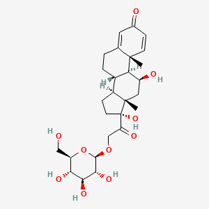molecular formula C27H38O10 B1241972 Prednisolone glucoside 
