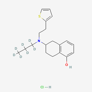 molecular formula C19H26ClNOS B12419744 rac Rotigotine-d7 Hydrochloride 