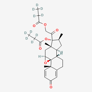 molecular formula C28H36O7 B12419763 Betamethasone 9,11-Epoxide 17,21-Dipropionate-d10 