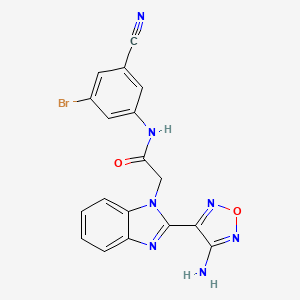 molecular formula C18H12BrN7O2 B12419776 BChE-IN-8 