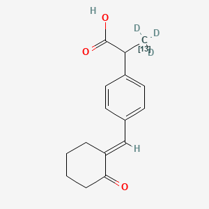 molecular formula C16H18O3 B12419797 Pelubiprofen-13C,d3 