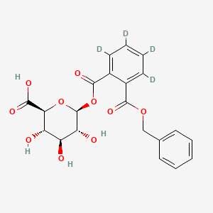 molecular formula C21H20O10 B12419798 Monobenzyl Phthalate (phenyl-d4) beta-D-Glucuronide 