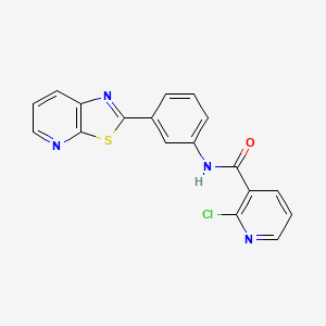 2-chloro-N-[3-(2-thiazolo[5,4-b]pyridinyl)phenyl]-3-pyridinecarboxamide