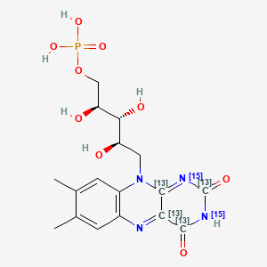 molecular formula C17H21N4O9P B12419988 Riboflavin-5-Phosphate-13C4,15N2-1 