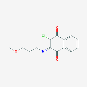 molecular formula C14H14ClNO3 B1242006 2-氯-3-(3-甲氧基丙亚氨基)萘-1,4-二酮 