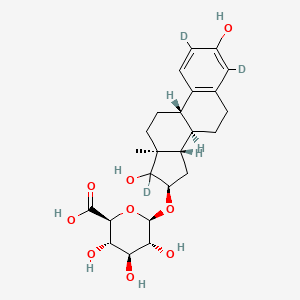 molecular formula C24H32O9 B12420138 Estriol 16-O-beta-D-glucuronide-d3 